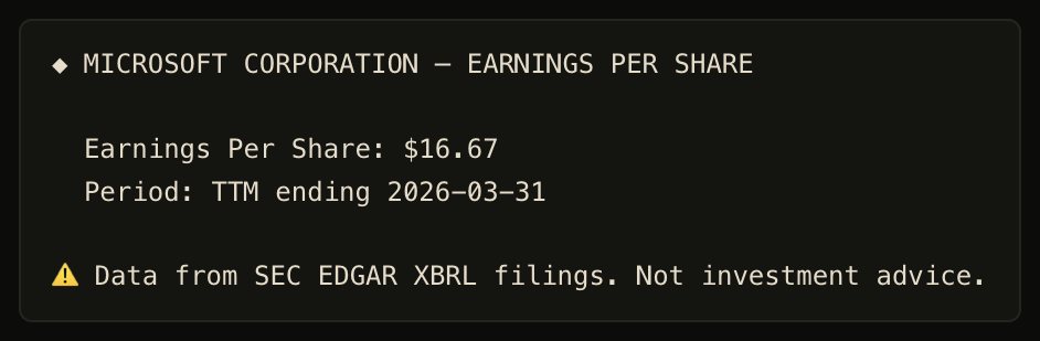 Microsoft earnings per share, trailing twelve months: $16.67